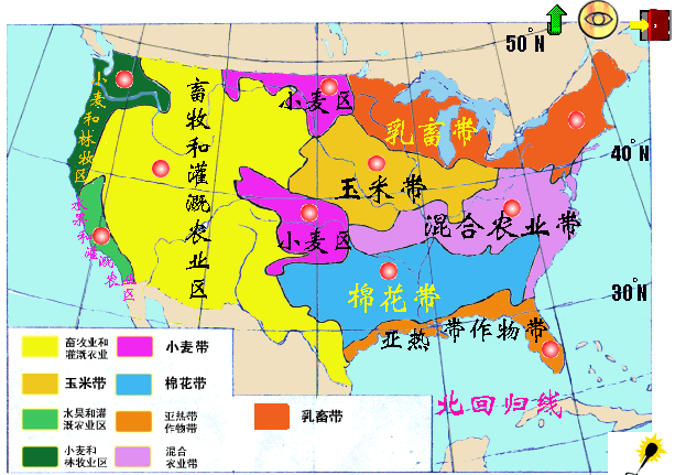 全國(guó)主要農(nóng)作物分布